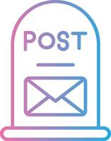 Post It Line Gradient Icon Design vector