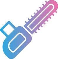 Chainsaw Glyph Gradient Icon Design vector