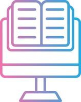 OnLine Gradient Multi Circle Learning Line Gradient Icon Design vector
