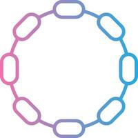 Chain Line Gradient Icon Design vector