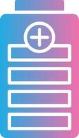 Battery Level Glyph Gradient Icon Design vector