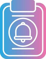 Clipboard Glyph Gradient Icon Design vector