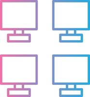 Monitors Line Gradient Icon Design vector