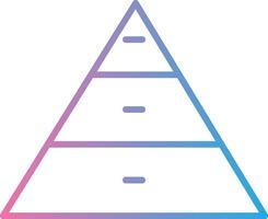 Pyramid Charts Line Gradient Icon Design vector