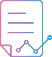 Data Report Line Gradient Icon Design vector