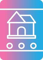 Real Estate App Glyph Gradient Icon Design vector