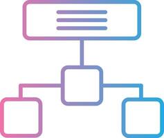 Hierarchical Structure Line Gradient Icon Design vector