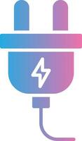 Power Cable Glyph Gradient Icon Design vector