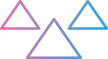 Triangles Line Gradient Icon Design vector