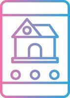 Real Estate App Line Gradient Icon Design vector