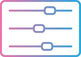 Sliders Line Gradient Icon Design vector