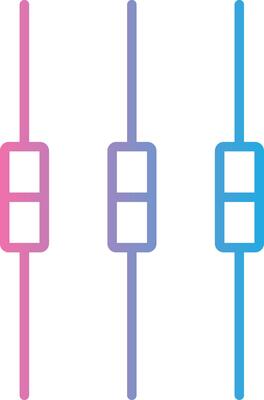 Box Plot Line Gradient Icon Design