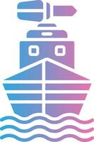 Boat Glyph Gradient Icon Design vector