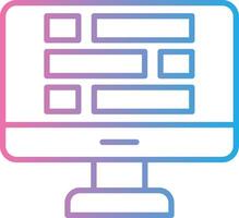 Dashboard Line Gradient Icon Design vector