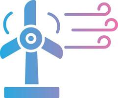 Wind Energy Glyph Gradient Icon Design vector