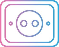 Socket Line Gradient Icon Design vector