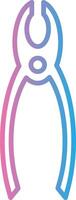 Pliers Line Gradient Icon Design vector