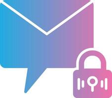 Private Message Glyph Gradient Icon Design vector