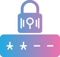 Password Glyph Gradient Icon Design vector