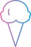 Ice Cream Line Gradient Icon Design vector