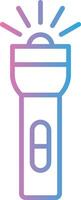 Flashlight Line Gradient Icon Design vector