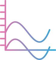 Wave Chart Line Gradient Icon Design vector