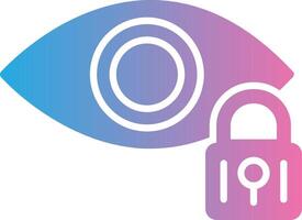 Retinal Scan Glyph Gradient Icon Design vector