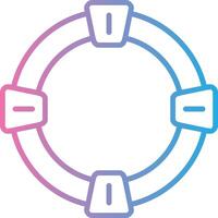Life Saver Line Gradient Icon Design vector