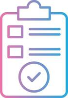 Check In Line Gradient Icon Design vector