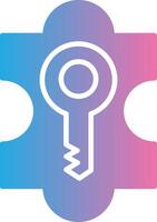 Puzzle Glyph Gradient Icon Design vector
