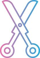 Scissors Line Gradient Icon Design vector