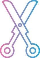 Scissors Line Gradient Icon Design vector