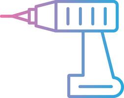 Drill Line Gradient Icon Design vector