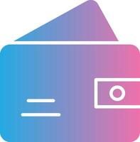 Wallet Glyph Gradient Icon Design vector