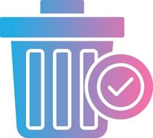 Trash Glyph Gradient Icon Design vector