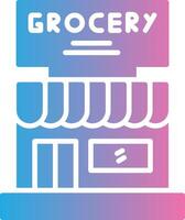 Grocery Store Glyph Gradient Icon Design vector