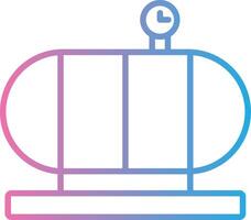 Pressure Vessel Line Gradient Icon Design vector