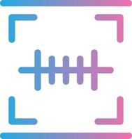 Barcode Scan Glyph Gradient Icon Design vector