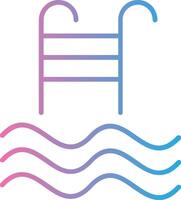 Swimming Pool Line Gradient Icon Design vector