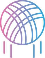 Volleyball Line Gradient Icon Design vector