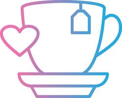 Love Coffee Line Gradient Icon Design vector