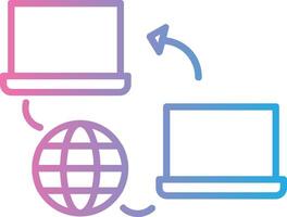 Network Line Gradient Icon Design vector