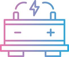 Car Battery Line Gradient Icon Design vector