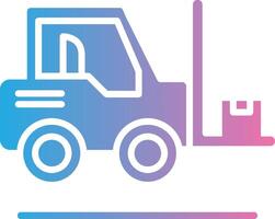 Forklift Glyph Gradient Icon Design vector