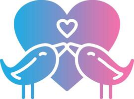 Love Birds Glyph Gradient Icon Design vector