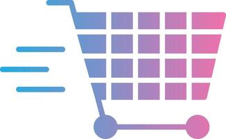 Shopping Cart Glyph Gradient Icon Design vector