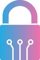 Padlock Glyph Gradient Icon Design vector