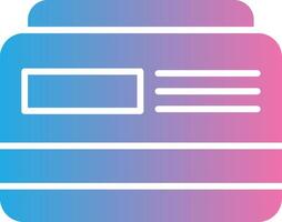 Debit Card Glyph Gradient Icon Design vector