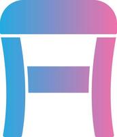 Stool Glyph Gradient Icon Design vector