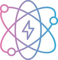 Atomic Energy Line Gradient Icon Design vector